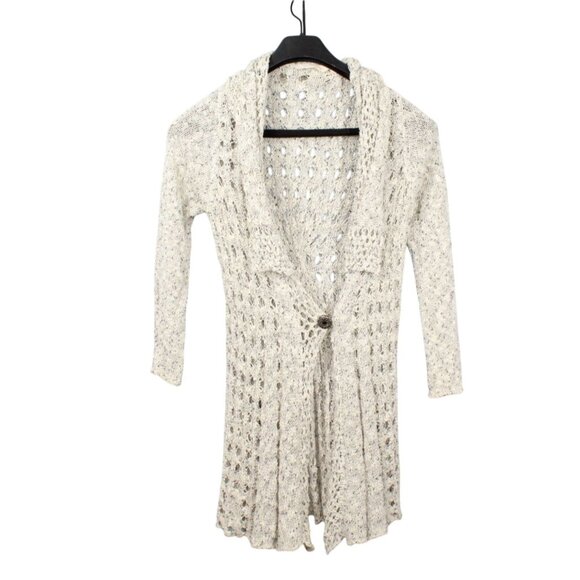 Soft Surroundings Teresa Crochet Cardigan Cream Size Medium - Picture 1 of 10